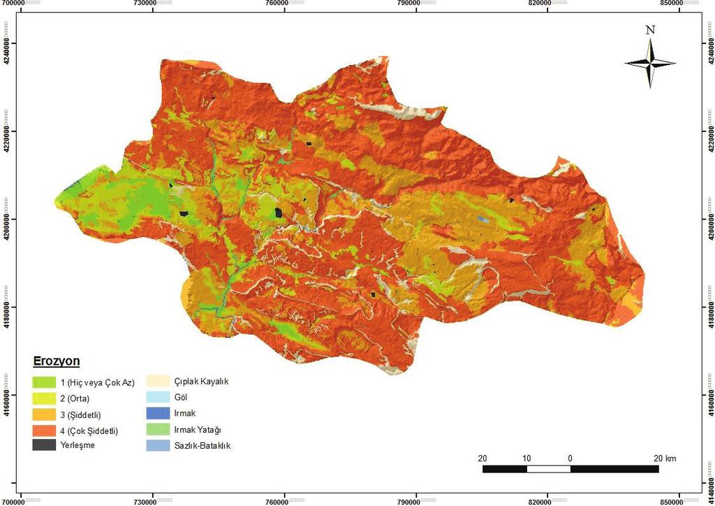 Siirt iline ait erozyon haritası incelendiğinde, ilin % 57.04 oranla yarısından fazla arazisinde çok şiddetli erozyon olduğu görülmektedir. % 24.00 ında ise şiddetli erozyon gerçekleşmektedir.