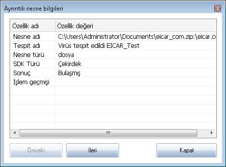 o Kilitli dosya - taranmayanlar - ilgili nesne kilitlidir ve bu nedenle AVG tarafından taranamamaktadır o Potansiyel olarak tehlikeli nesne - nesnenin potansiyel anlamda tehlikeli olduğu tespit