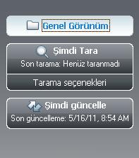 6.3. Hızlı Bağlantılar Hızlı Bağlantılar (AVG Kullanıcı Arayüzü'nün sol kısmında) en sık kullanılan ve en önemli AVG özelliklerine hemen erişebilmenizi sağlar: Genel Bakış - açık durumdaki herhangi