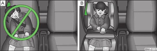 İçinde çocuğun sırtı sürüş yönüne dönük oturduğu bir çocuk koltuğunun ön yolcu koltuğunda kullanılması halinde, aşağıdaki bilgiler dikkate alınmalıdır.