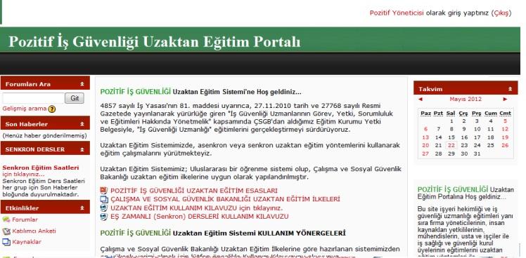 Ortada ise Uzaktan Eğitim Sistemi tanıtımı ile "Çalışma ve Sosyal Güvenlik Bakanlığı Uzaktan Eğitim İlkeleri" ne ilişkin aşağıdaki bağlantılar yer almaktadır.