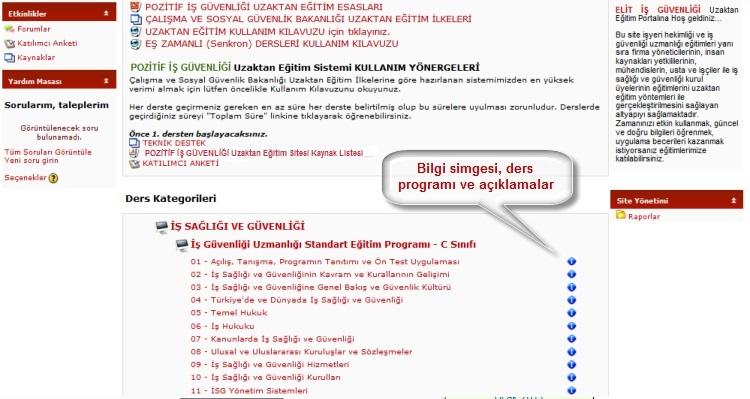 Örnek olarak 5 nolu Temel Hukuk dersinin karşısındaki aşağıdaki bilgi ekranı gelecektir.