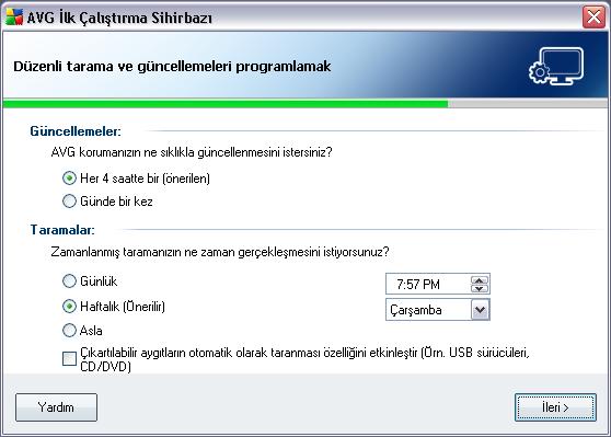 5.12. Düzenli tarama ve güncellemeleri programlamak Düzenli tarama ve güncellemeleri planla iletisim