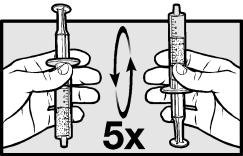 ettirilir. 6. Oral şırıngayı ucu yukarı doğru gelecek şekilde tutun. Yaklaşık 4 ml hava çekmek için pistonu geri çekin.