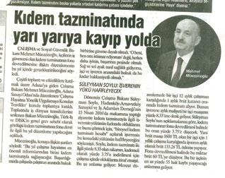 Nisan 2017 23 Kıdem tazminatında Yeni oyunlara hayır! 1) Madem işçilerin yararına kıdem tazminatı fonunu 15 yıldır neden kurmadınız? Fonun işçilerin lehine olacağı iddia ediliyor.