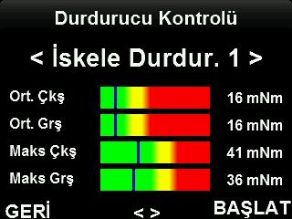 grafiklerinde gösterilir. 1. MENU düğmesine basın. 2. Interceptor Setup (Durdurucu Kurulumu) ögesini seçin ve ardından SELECT (Seç) düğmesine basın. 3.