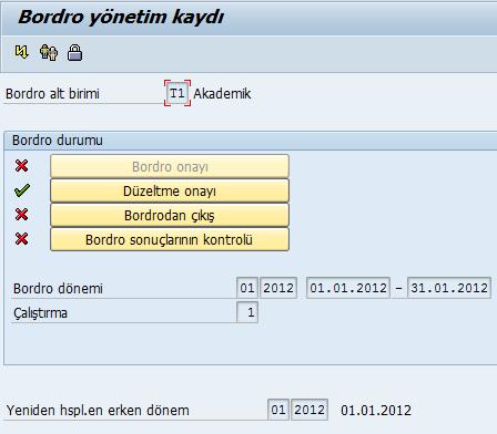 "Düzeltme onayı" alanının yanında şeklinde bir işaret çıkacaktır. Bu durumda çalışan verileri güncellenebilir ve yeni veri girişi yapılabilir. (Kaydet) butonuna tıklayıp verileri kaydediniz.