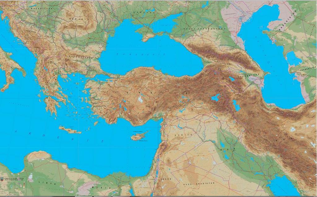 98 1:1,000,000 Ölçekli Türkiye