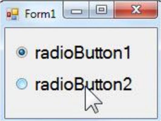 Uygulama: Seçilen hobileri mesaj penceresinde gösterir. RadioButton Kullanıcıya sunulan seçeneklerden sadece bir tanesinin seçilmesine izin verir.