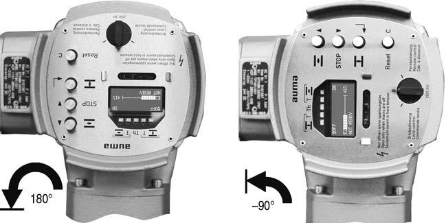 Montaj SA 07.1 SA 16.1/SAR 07.1 SAR 16.1 Kontrol ünitesi: elektronik (MWG) Resim 11: C ve D montaj pozisyonları 4.5.1 Montaj pozisyonlarının değiştirilmesi Tehlikeli gerilim! Elektrik şoku tehlikesi.