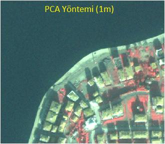 Yapılan performans değerlendirmesi sonucunda, PCA yöntemiyle keskinleştirilen görüntüler ile orijinal görüntüler arasındaki korelasyon katsayılarının daha yüksek olduğu, diğer bir deyişle PCA