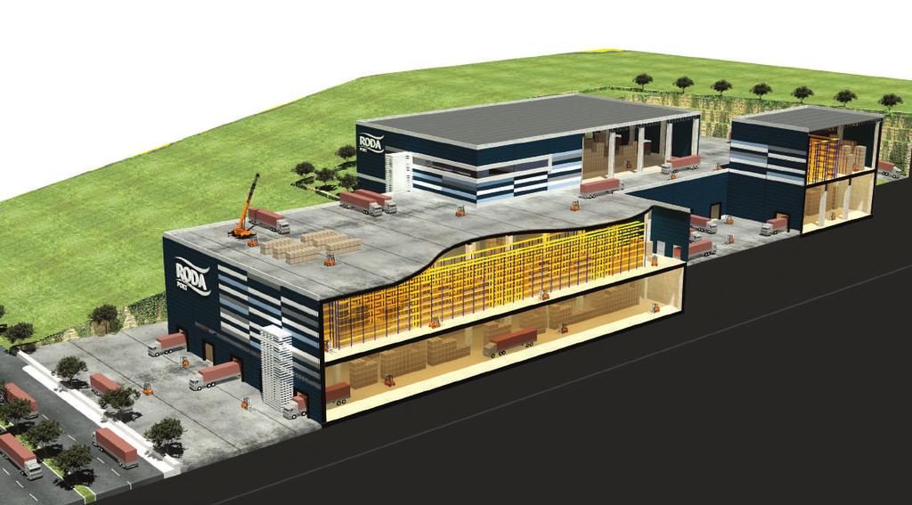 Toplam inşaat alanı 32.187m 2 dir bunun 9.200m 2 si açık depolama alanı 32.000m 2 ise kapalı depolama alanı olacaktır.