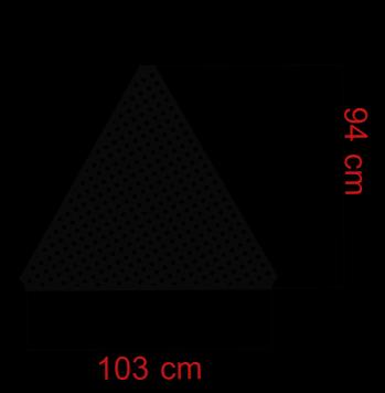 ÜÇGEN PLATFORM Platform min.103 cm x 94 cm x 8 cm ebatlarında ve min. 2 mm.