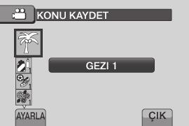 2) [AYARLA]'yı seçin. Ekrandan çıkmak için [ÇIK]'ı seçin. 3 Konuyu seçin. Seçili konu ekranda görüntülenir.