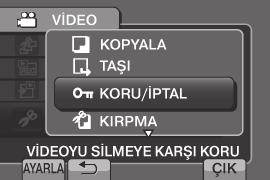 Dosyaları Yönetme (Devam) Dosyaları Koruma Hazırlık:! veya # modunu seçin. Oynatma modunu seçin.