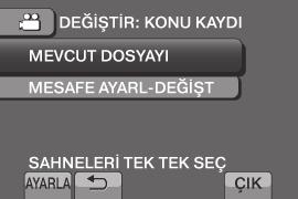 Seçili Dosyanın Konusunu Değiştirme Adım 1-3 3 [DEĞİŞTİR: KONU KAYDI]'nı seçin. 4 [MESAFE AYARL-DEĞİŞT] seçeneğini seçin.