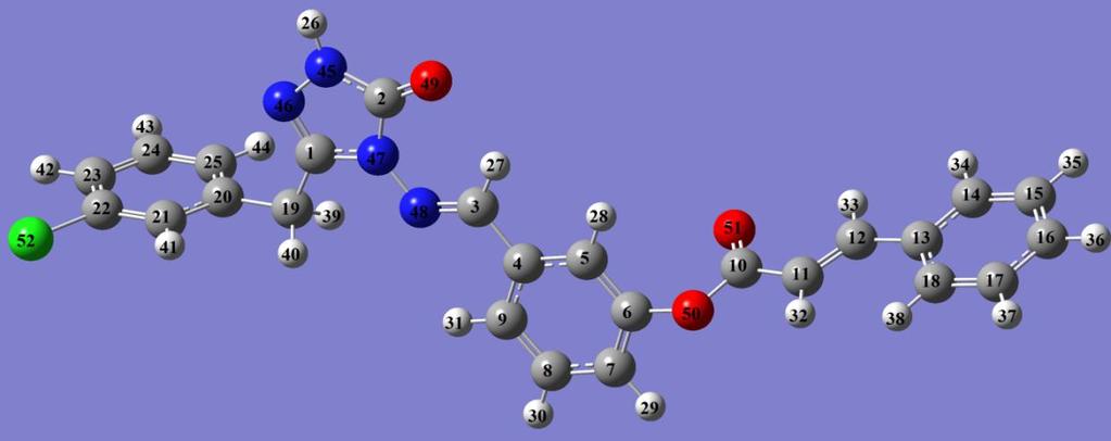 Sentez 3-m-klorobenzil-4-(3-sinnamoiloksibenzilidenamino)-4,5-dihidro-1H-1,2,4-triazol-5- on bileşiğinin Sentezi: Yuvarlak dipli bir balonda 3-m-kloro-4-amino-4,5-dihidro-1H-1,2,4- triazol-5-on (3)