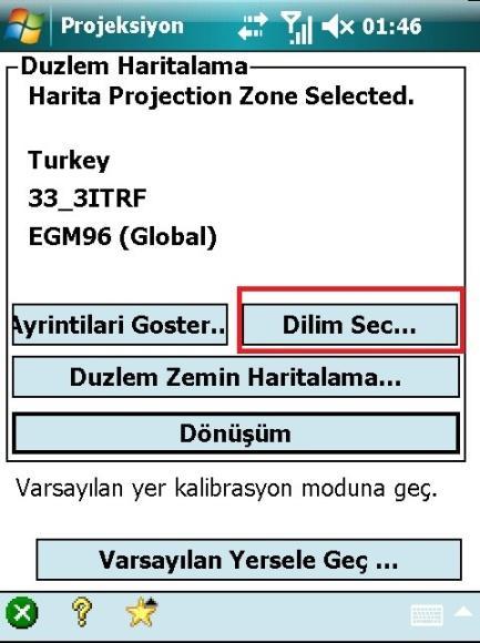 butonuyla veya Ölçüm -->Projeksiyon adımları ile