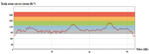 Kalp atım sayılarının ortalaması (atım dk -1 ) M.B. Eminoğlu, U. Yegül, R. Öztürk, A.İ. Acar, V.