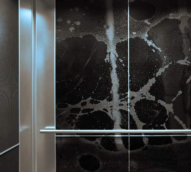 Your glass-fronted cabinet space and the elevator interior areas with our