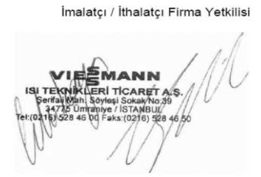 VIESSMANN KLİMA YETKİLİ SERVİS İSTASYONUNUN SIRA ÜNVANI ADRESİ YETKİLİSİNİN NO ADI SOYADI(*) 1 Viessmann Isı Teknikleri Tic.A.Ş. Y.Dudullu Mh. Söyleşi Sk.