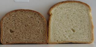 ġekil 4.87 : Soldan sağa sırasıyla OTPTB-1, OTPB-1 unlarıyla hazırlanan ekmekler.