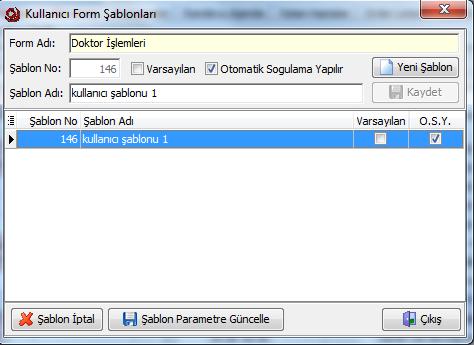 İmajı ile kullanıcı ekran yerleşimini kendi isteği gibi şablon oluşturarak kaydedebilir.birden fazla şablon oluşturulabilir.