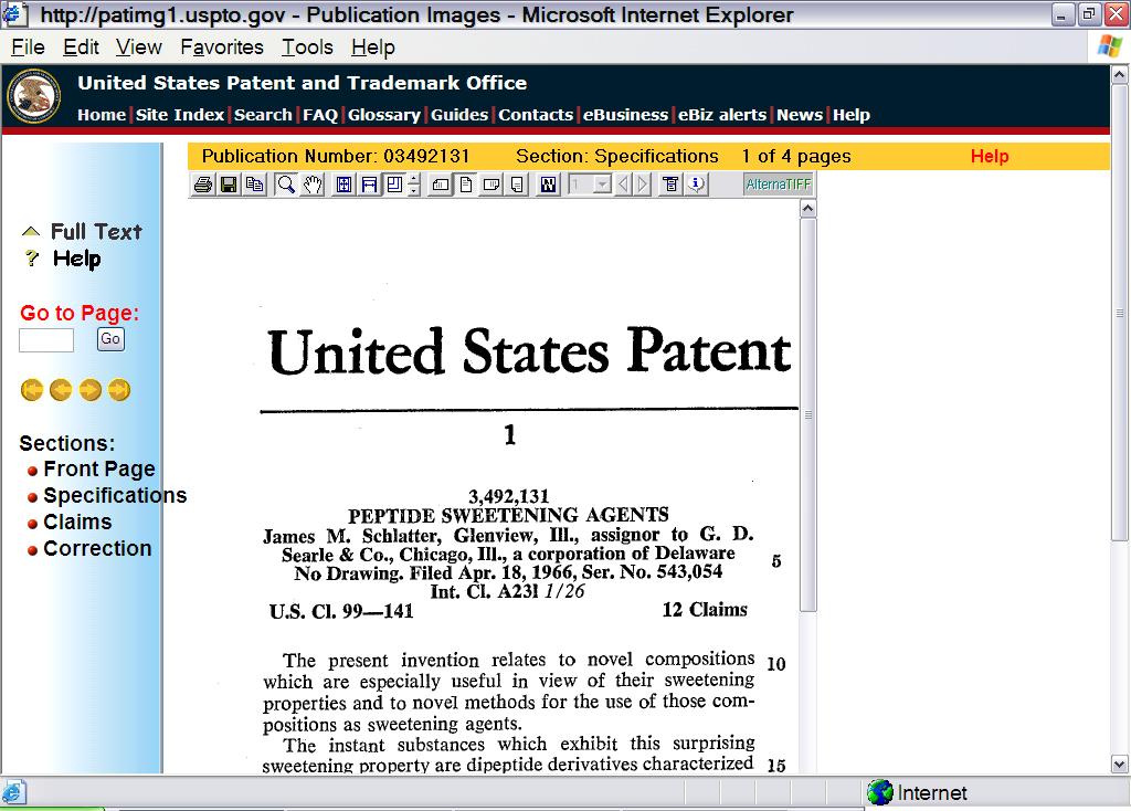 Note: U.S. CL. 99 141 Is an old Classification 30.5.