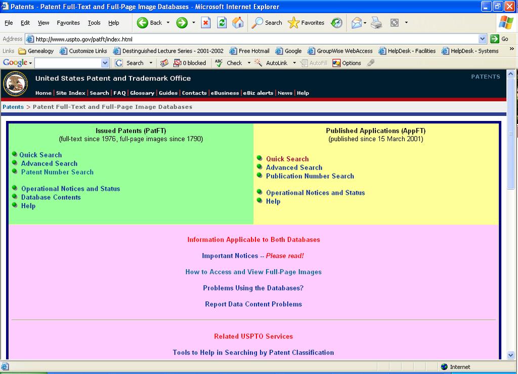 Searching the Published Applications