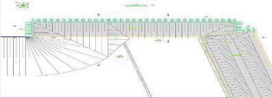 SECTION A-A 1:5 6. Geoteknik Sempozyomu doi: 1.555/215geoteknik.S125 6.2.4 Yeni Konteyner Limanı (Headwall Structure) Mevcut zemin yüzü kotunun +2.23m ile +3.