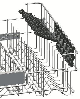 Ön Hazırlık Yükseklik ayarlı üst sepet rafı Makinenin üst sepetinde bulunan yükseklik ayarlı rafların; alt ve üst tarafını, bardak, fincan vb.