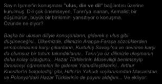 Kışlalı'nın Son Makalesi : KINIYORUM (2) Cumhuriyet, 22 Ekim 1999 Sayın Işımer'in konuşması ''ulus, din ve dil'' bağlantısı üzerine kurulmuş.