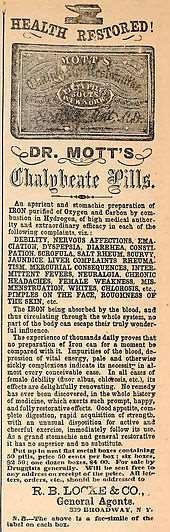 CHALYBEATE WATERS These waters youth in age renew Strength to the weak and sickly add Give the pale cheek a rosy hue And cheerful spirits to the