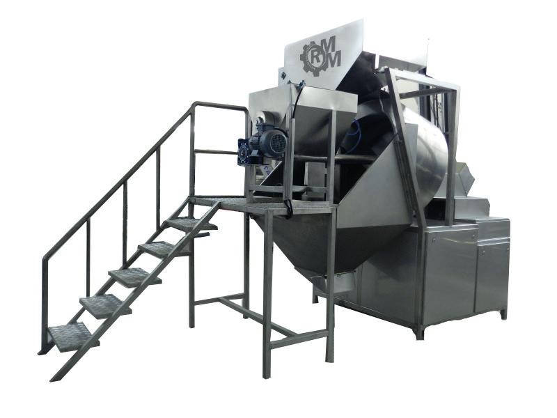 Otomatik Tuzlama Automatic Salting Machine 23 ÖZELLİKLER Uzunluk : 2600 mm Genişlik : 2350 mm Yükseklik : 2200 mm KAPASİTE Fıstık : 1800 kg/saat Ayçiçeği : 1400 kg/saat Kabak Çekirdeği : 1200 kg/saat