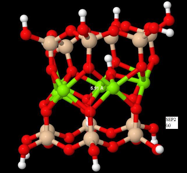 silisyumlar arasındaki en büyük mesafe 6.31 Å dür ve bu değer gaz ortamındaki değerle hemen hemen aynıdır.