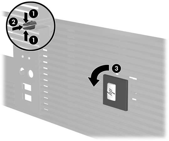 Small Form Factor Bilgisayarı Kasa Yönünde Kullanma Small Form Factor bilgisayarı, isteğe bağlı bir kasa dayanağı satın alarak kasa yönünde kullanılabilir.
