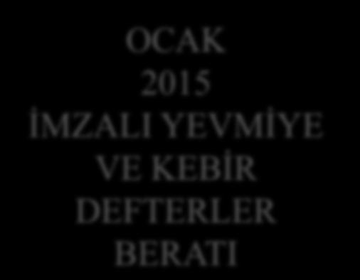 OCAK 2015 YEVMİYE VE