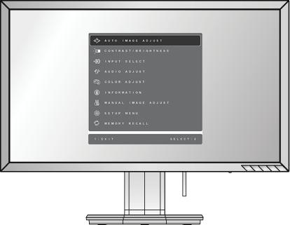 Ekran Görüntüsünün Ayarlanması Ekranda gösterilen OSD kontrollerini görüntülemek ve ayarlamak için ön kontrol panelinde bulunan dü meleri kullanın.