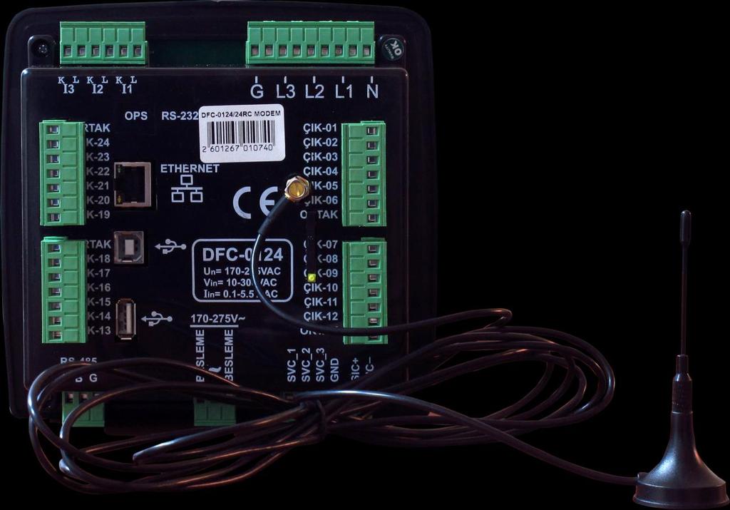 4.11. GSM MODEM Cihazda opsiyonel olarak GSM modem