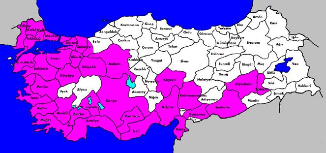 şehir merkezinde talasemili hasta doğumunu %95 azaltılmıştır.