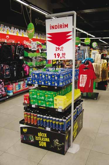 İlan Poster Fiyat Display Sarkıtma Sabitleme Decoline L Set Jumbo Taban Fiyat displayleri, reklam ve promosyon