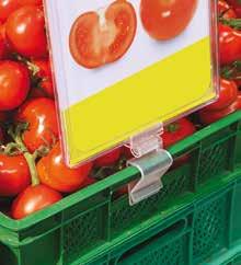 Plastik Çerçeve ve Aparatları & Ayaklı Standlar Açılı Kasa Tutucu Sebze, meyve kasalarında, 20mm ye kadar raf kalınlıklarında