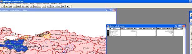 Sorgulama SORGULAMA VE ANALİZ MapInfo 8.5 yazılımında çeşitli ş sorgulama seçenekleri bulunmaktadır.