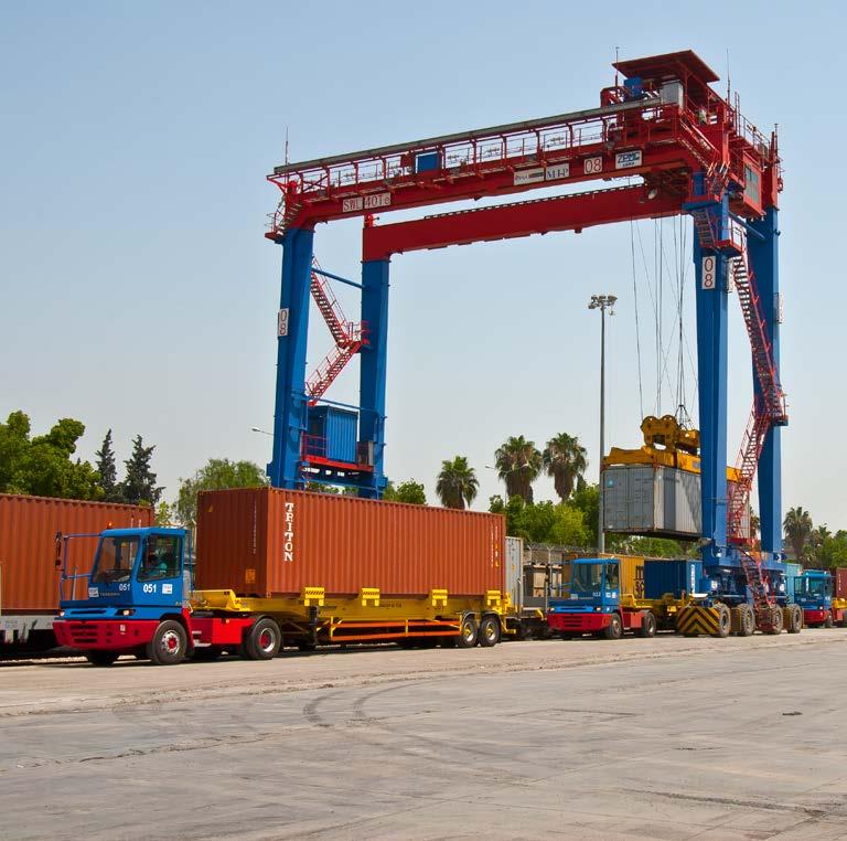 RAILWAY SERVICES Mersin International Port has 4 lane railway terminal inside the port yard.