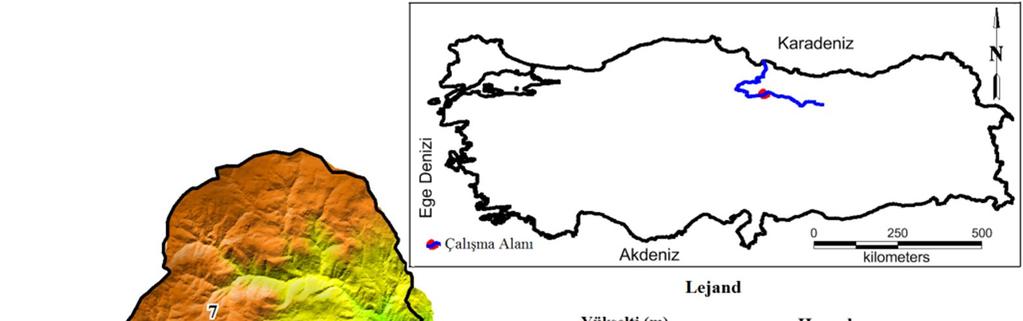 1. Giriş Güneyde Tokat, kuzeyde Almus Barajı arasında Yeşilırmak Nehri vadisi boyunca Yeşilırmak Nehri ne katılan akarsu havzalarında gerçekleştirilen akarsu morfografyasına ait sayısal verilerin,