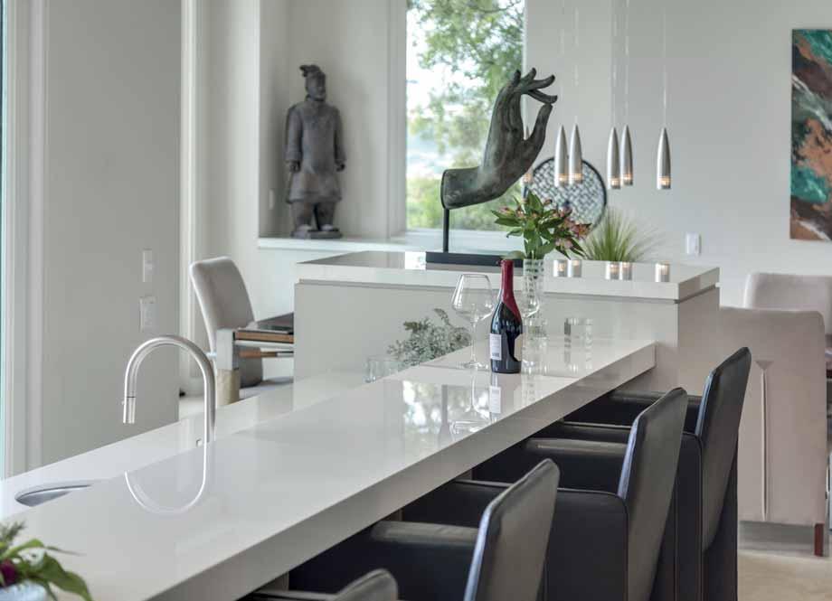 MURATORI RI RESIDENCE NEWPORT COAST (USA) Countertop op & Bar: Arctic White