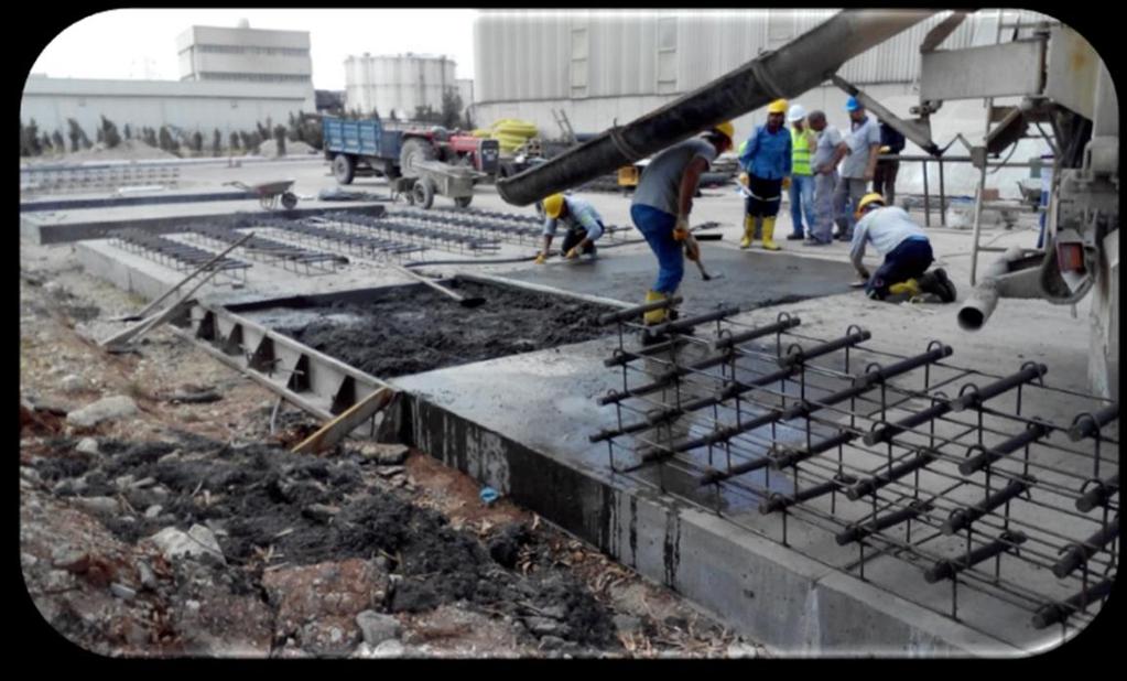 Endüstriyel Zeminler Beton Yol KAÇ üretim tesisinde 100 m 2 lik bir alanda KAÇ esaslı yol beton uygulaması gerçekleştirilmiştir.