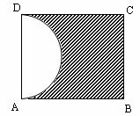 76. Şekildeki ABCD dikdörtgeninin çevresi 40 cm dir. [AD] çaplı yarım dairenin alanı 8π cm dir.