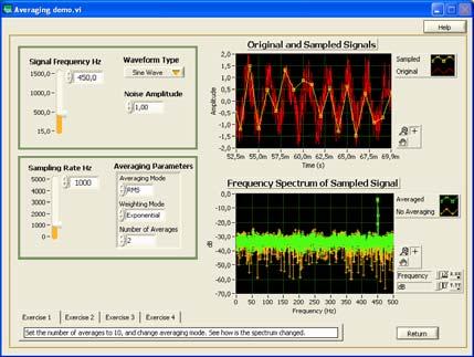 Averaging There are three averaging mode available: RMS, Vector, and Peak Hold Averaging.