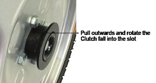 3.6 Changing Manual Mode to Powered Mode (a) The Clutch switch is in the center of the rear wheels.